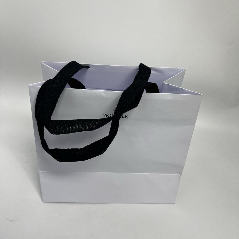 MONCLER WHITE PAPER SHOPPING Gift BAG With Tags - Picture 7 of 11